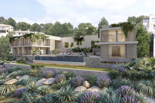 New build villa with mediterranean garden oasis