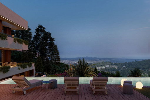 Building project won a beautiful plot in Son Vida with views over Palma and the sea