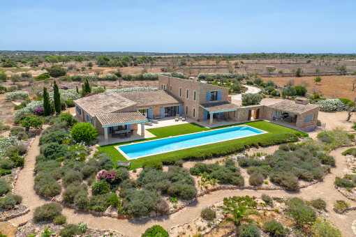 Fantastic natural stone finca with pool and stunning views near Ses Salines