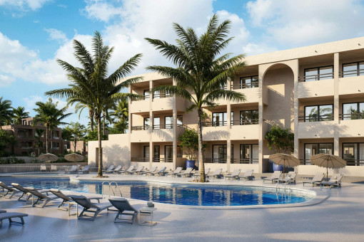 Attractive 2 bedroom studio in new development in Portocolom